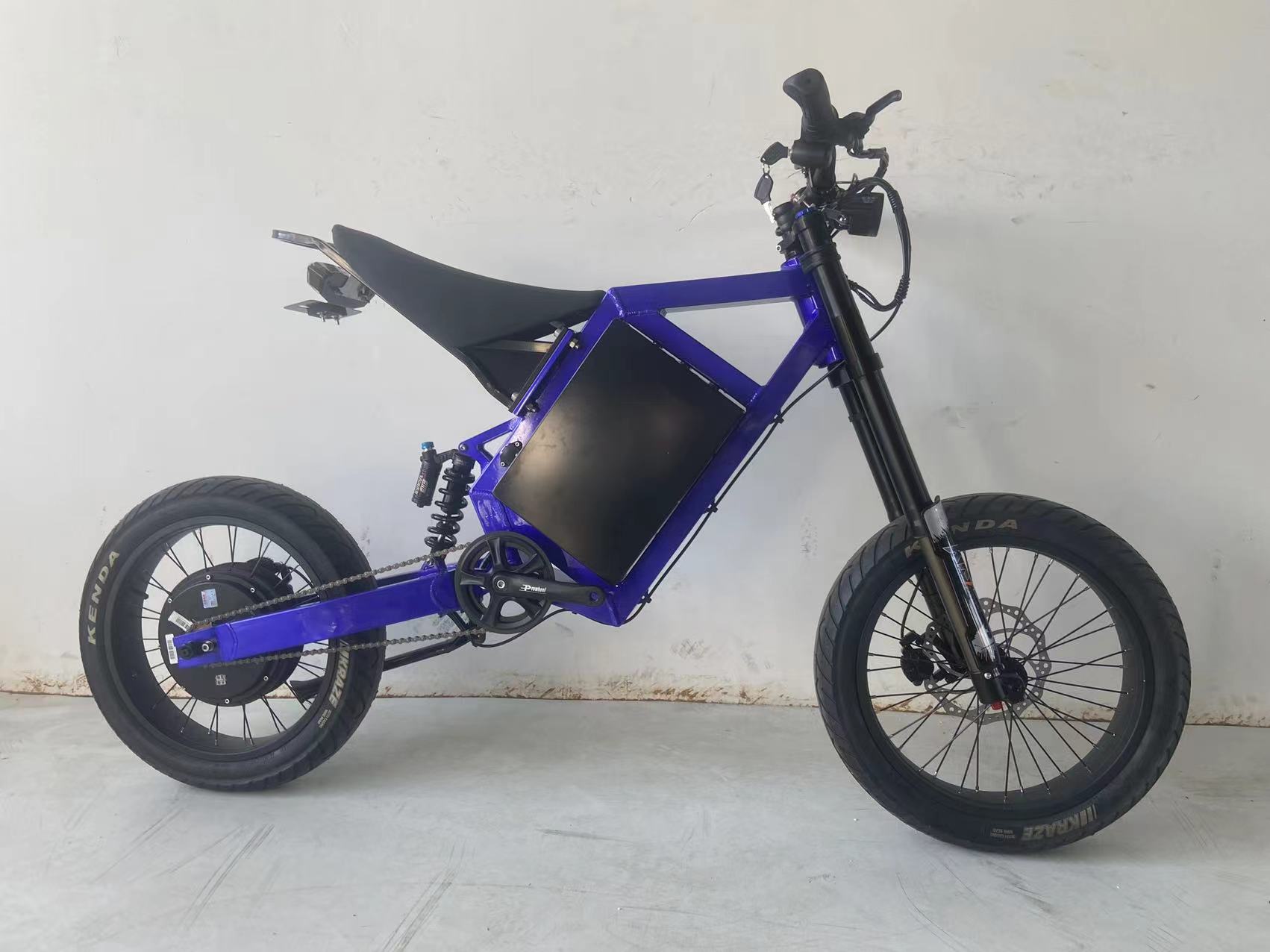 5000W Aluminum Frame Stealth Bomber Fat Bike 72V 26Ah Electric Mountain Bicycle