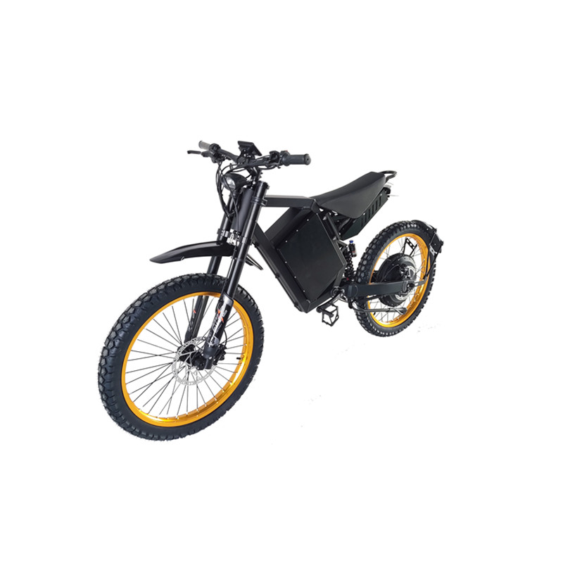 8000W 72V 40Ah Dirt Electric Bike Golden Wheel Hub Mountain Bicycle with 21 Inch Fat Tire