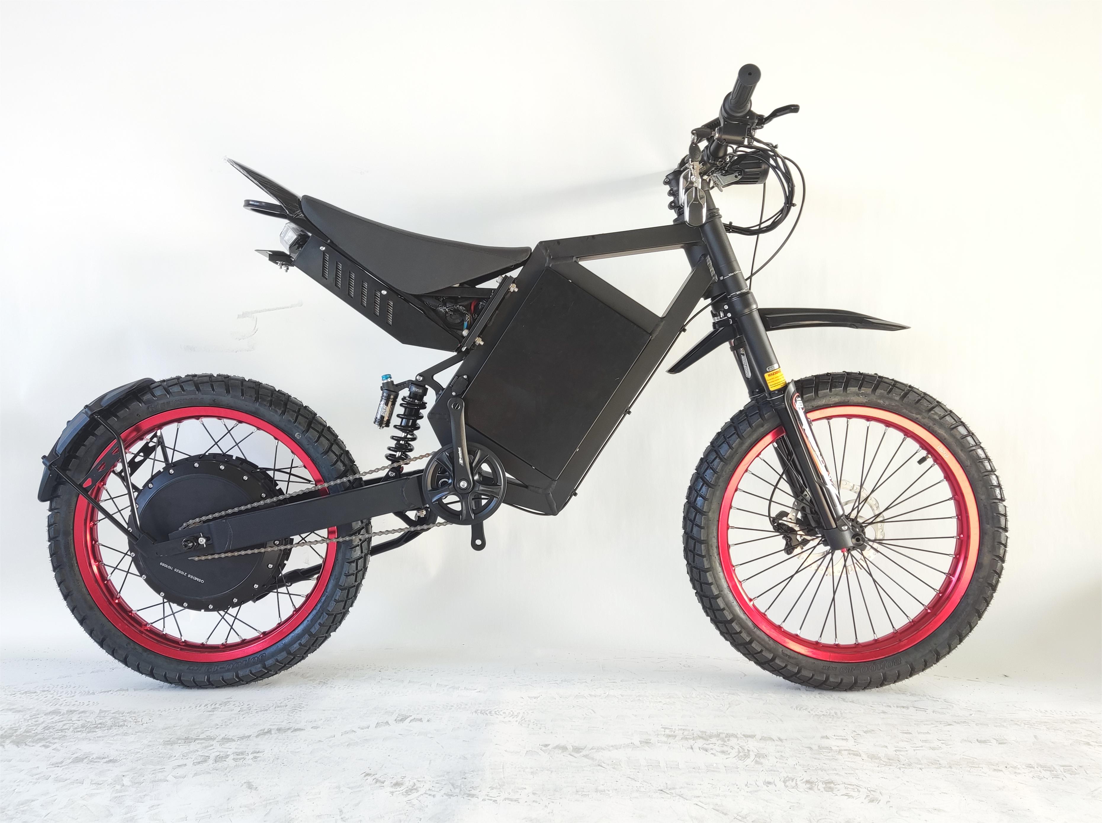 Super Fast Bomber 15000w Mountain Electric Bike 72V 40AH Battery Dirt Bicycle